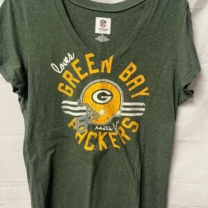 NFL Team Apparel Green Shirt with Yellow Accents
